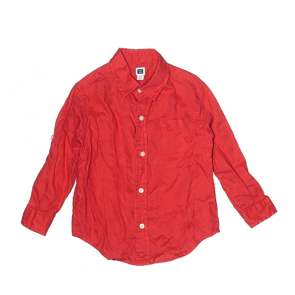 Boy’s Janie and Jack Vibrant Red Button Down Shirt